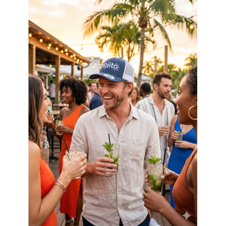 Casquette marine et argent