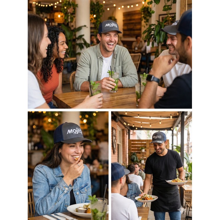 Casquette grise et marine