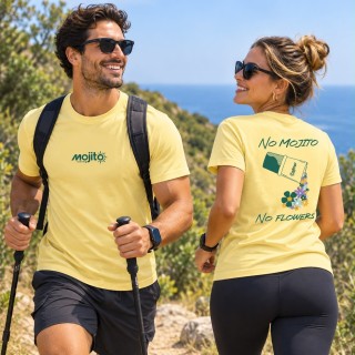 Tee-shirt No Mojito No flowers jaune