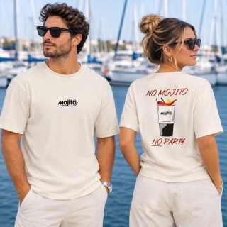 Tee-shirt No Mojito No Party beige